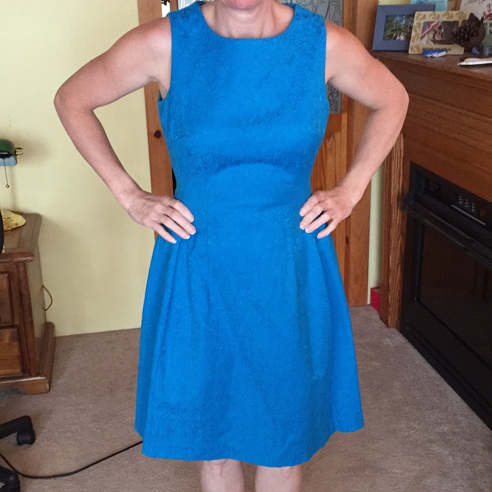 Blue floral dress